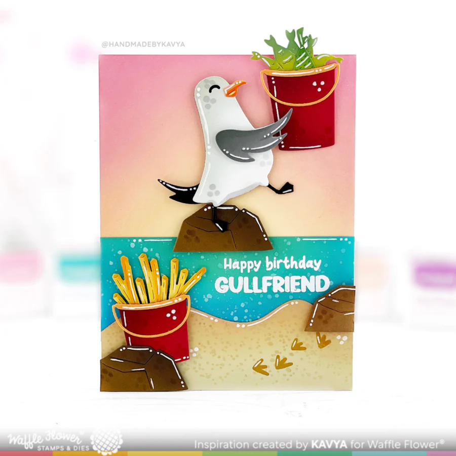 Waffle Flower - Inquisitive Seagulls Stamp Set