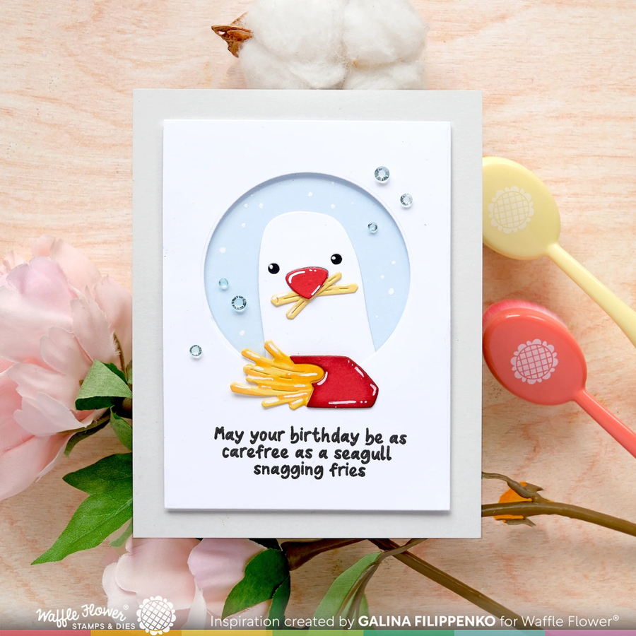 Waffle Flower - Inquisitive Seagulls Stamp Set