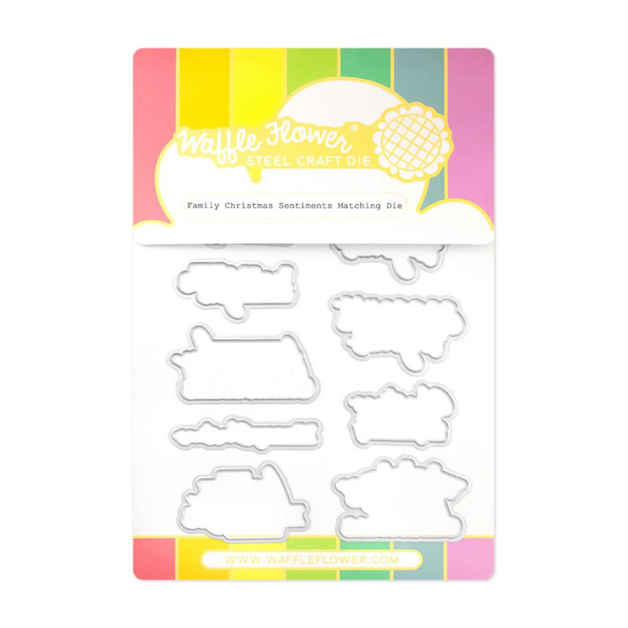 Waffle Flower - Family Christmas Sentiments Matching Die
