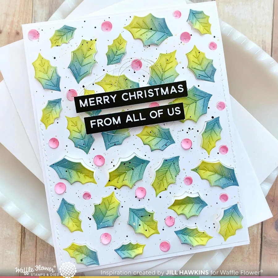 Waffle Flower - Holly Jolly Background Die