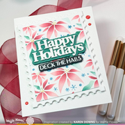 Waffle Flower - Happy Holidays Print Die