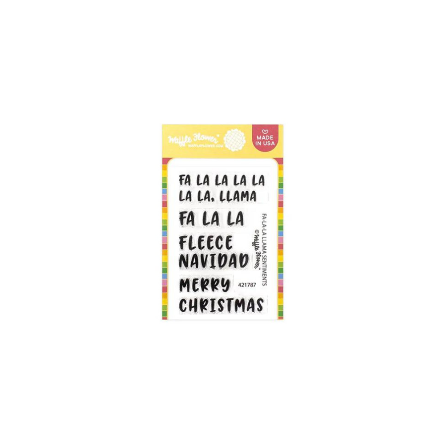Waffle Flower - Fa-La-La Llama Sentiments Stamp Set