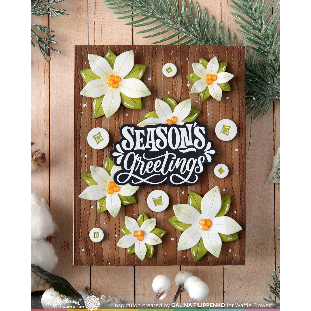 Waffle Flower - Woodgrain Texture Die