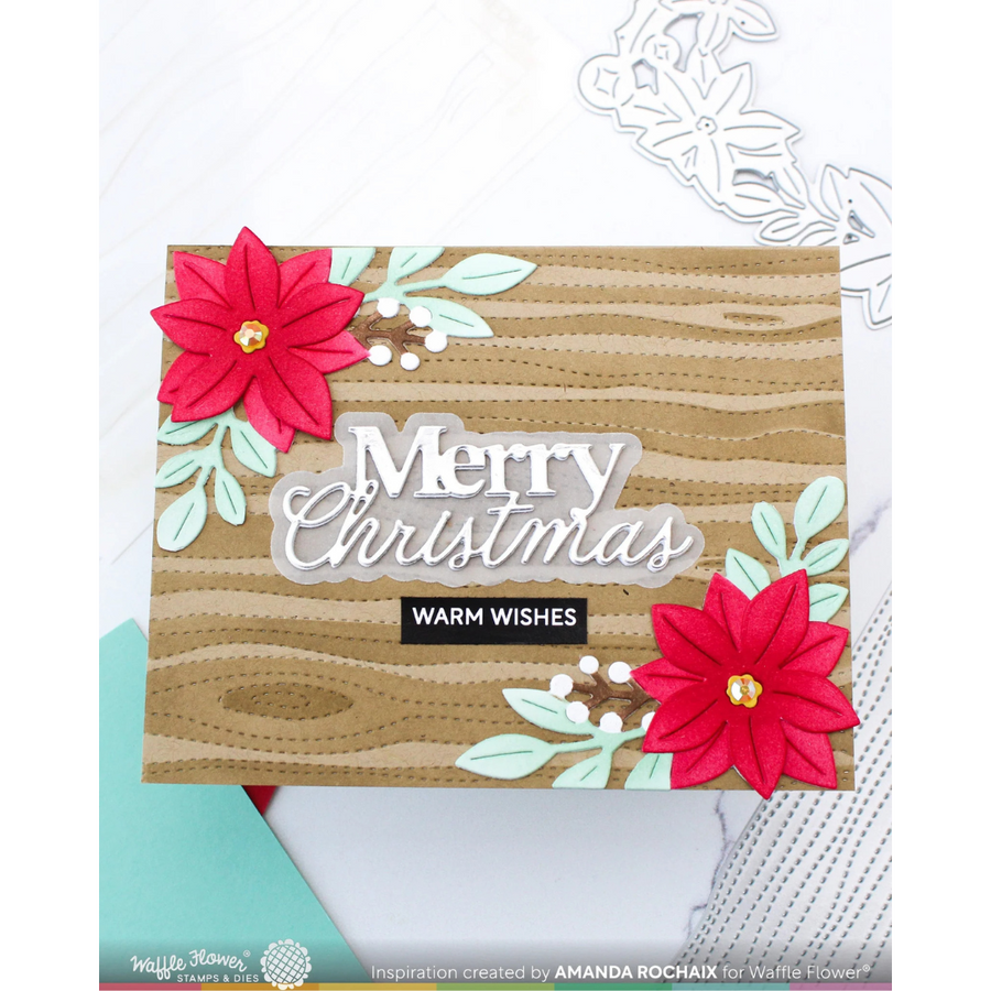 Waffle Flower - Woodgrain Texture Die