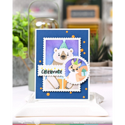 Waffle Flower - Nesting Postage Collage Party Bear
