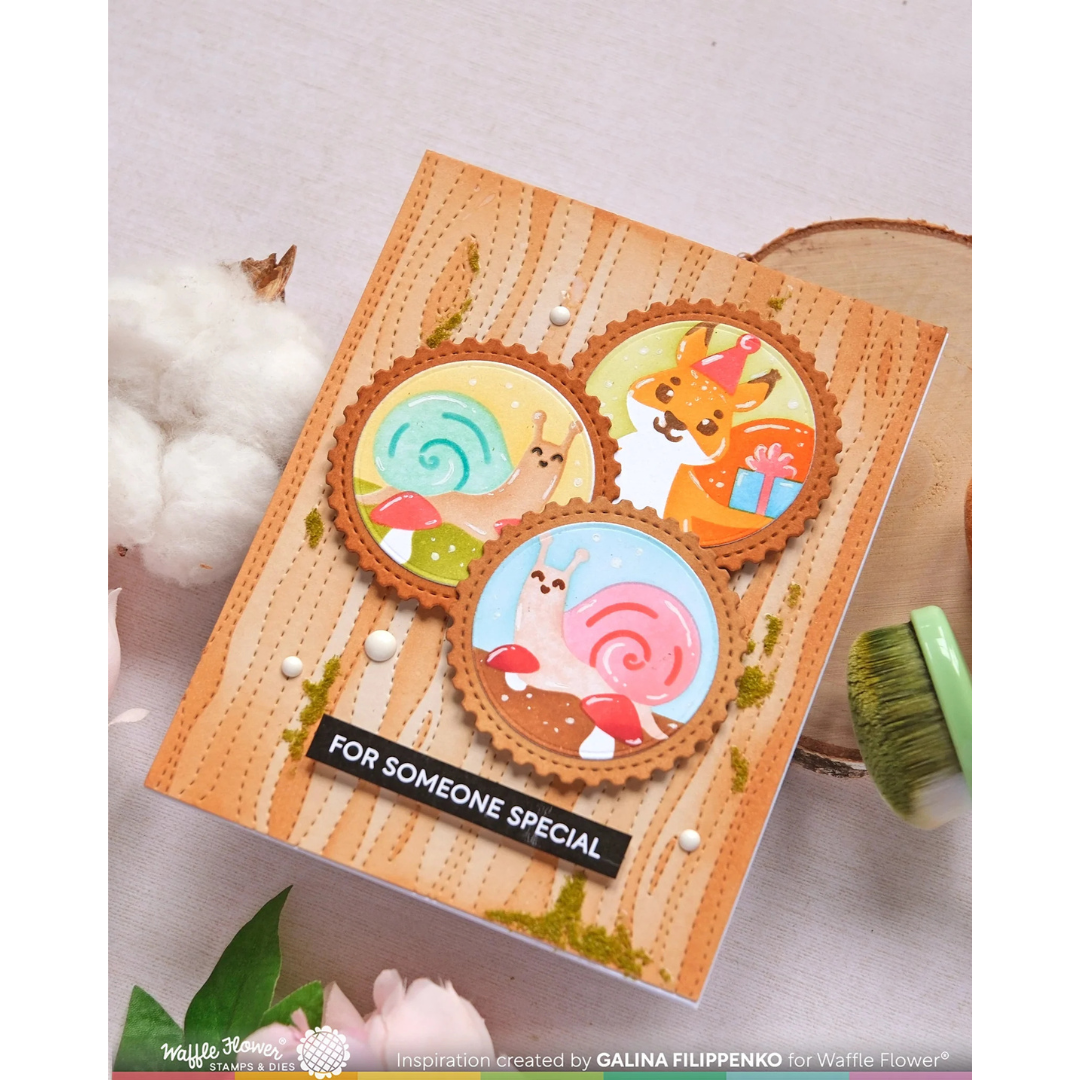 Waffle Flower - Nesting Postage Collage Mush Love Stencil