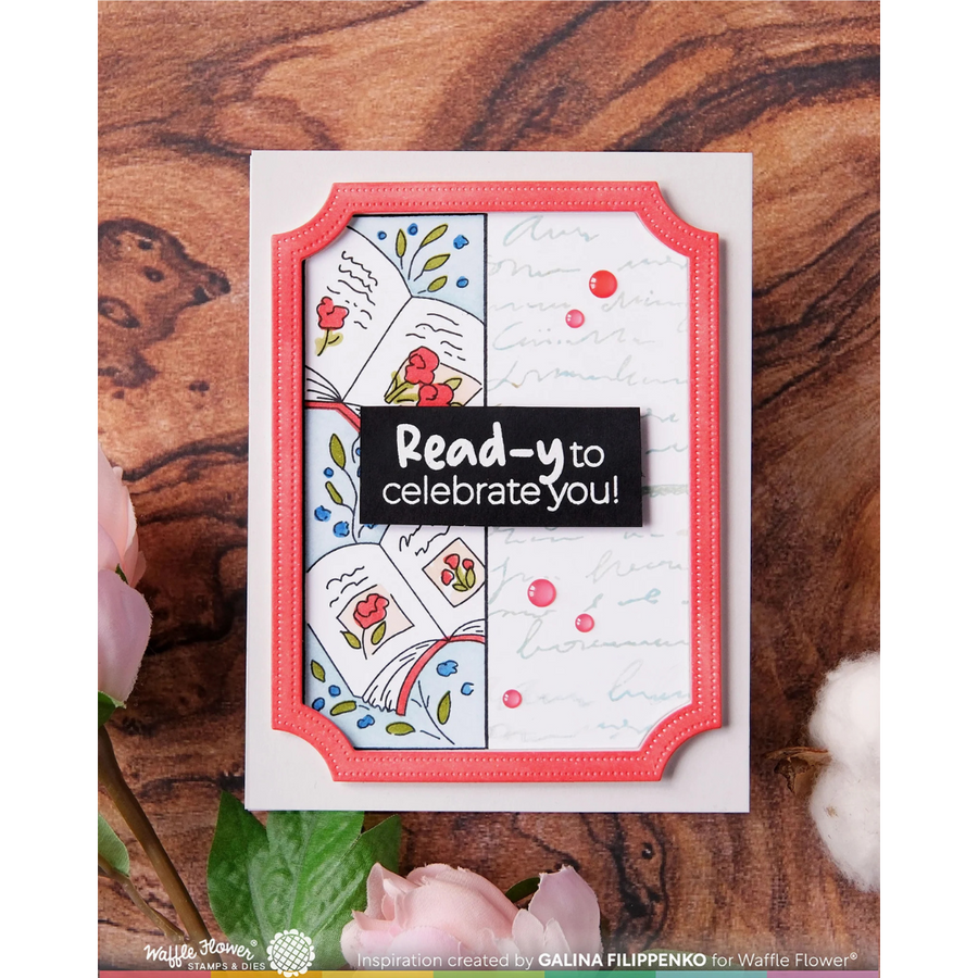 Waffle Flower - Round Bookmark Book Lover Stamp Set