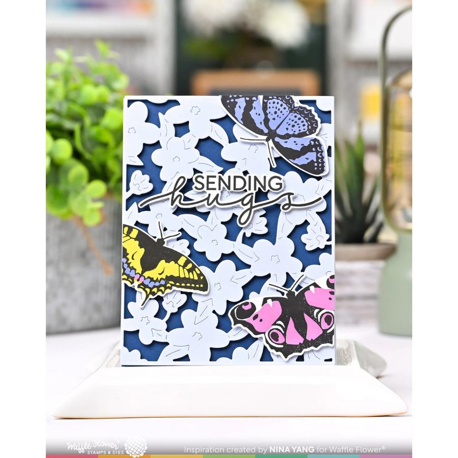 Waffle Flower - Butterfly Trio Matching Die