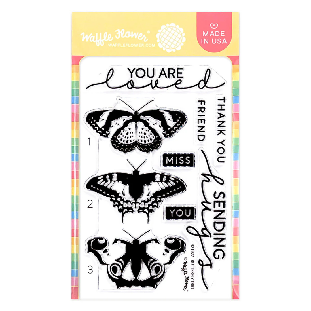 Waffle Flower - Butterfly Trio Stamp Set