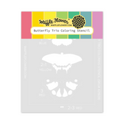 Waffle Flower - Butterfly Trio Coloring Stencil