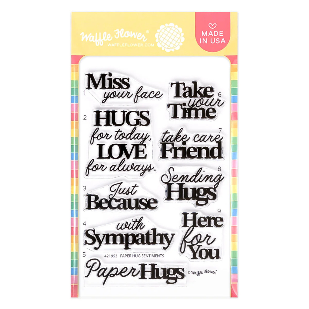 Waffle Flower - Paper Hugs Sentiments Stamp Set – 3 Wise Crafters