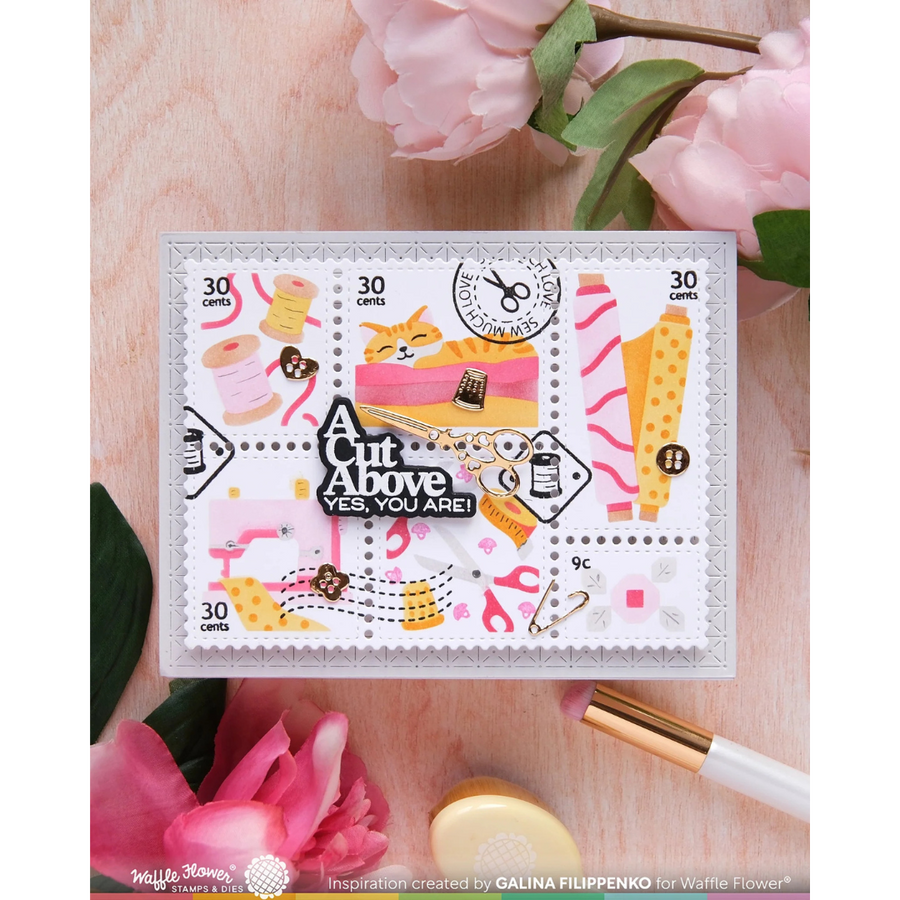 Waffle Flower - Quilted Hug Sentiments Stamp Set