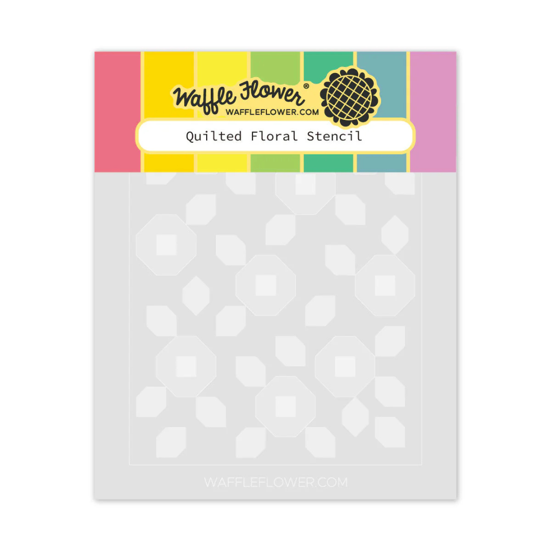 Waffle Flower - Quilted Floral Stencil