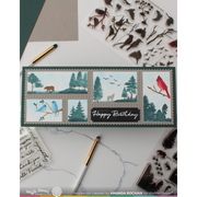 Waffle Flower - Postage Collage Forest Sunset Stamp Set