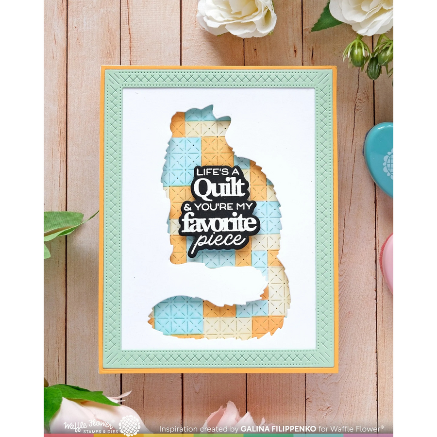 Waffle Flower - Cat Silhouette Die