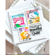Waffle Flower - Postage Collage Sew Fun Stencil