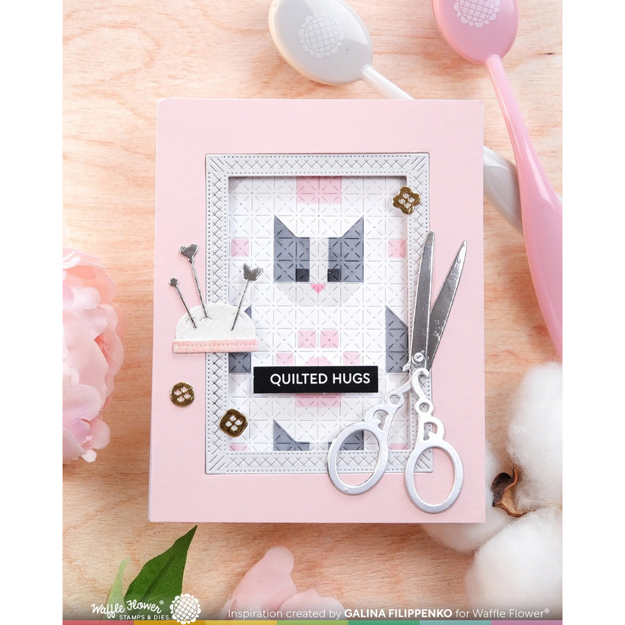 Waffle Flower - Patchwork Cat Stencil