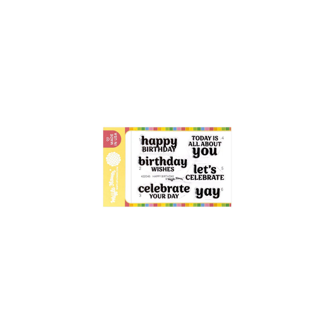 Waffle Flower - Happy Birthday Stamp Set