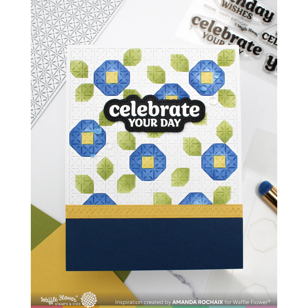 Waffle Flower - Happy Birthday Stamp Set