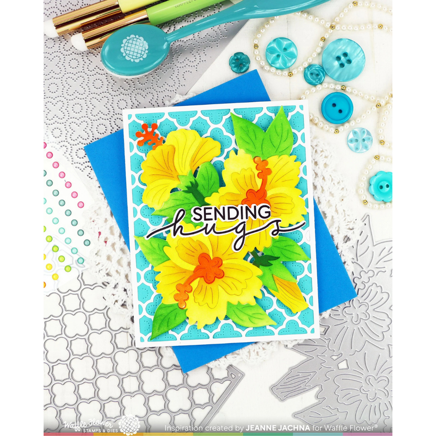 Waffle Flower - Quatrefoil Panel Die