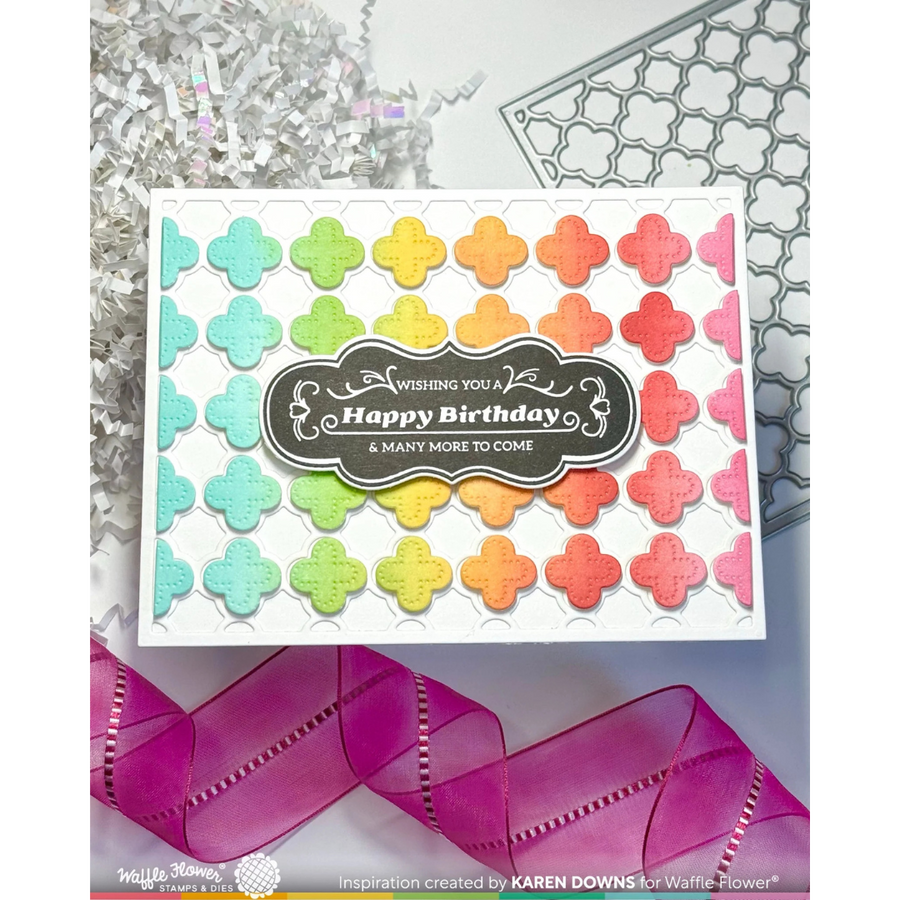 Waffle Flower - Quatrefoil Panel Die