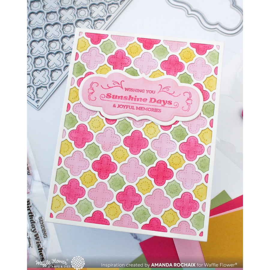 Waffle Flower - Quatrefoil Panel Die