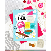 Waffle Flower - Nesting Piercing Fancy Labels Die