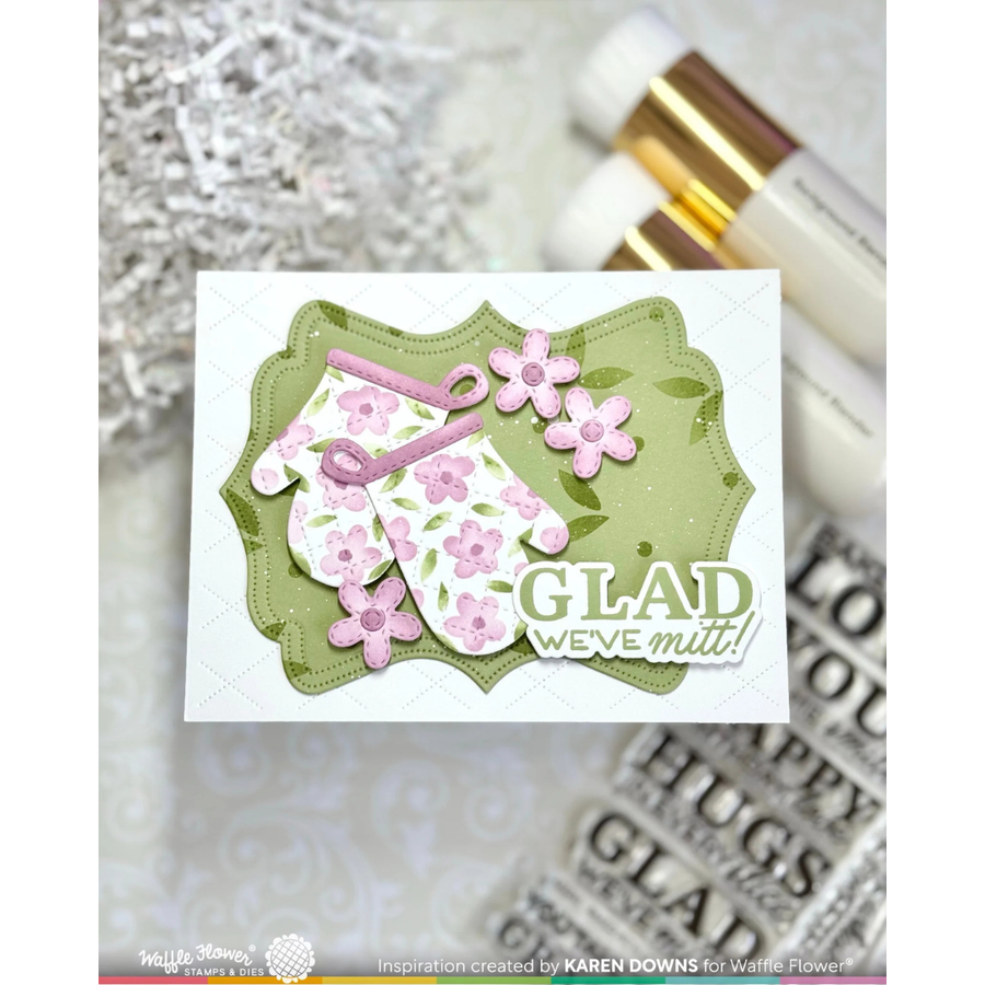 Waffle Flower - Nesting Piercing Fancy Labels Die