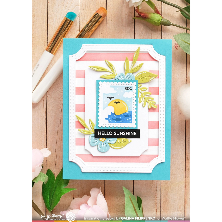 Waffle Flower - Nested Piercing Ticket Frames Die