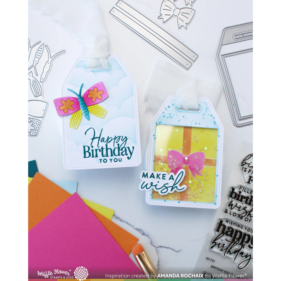 Waffle Flower - Nesting Piercing Tags Die-n-stencil
