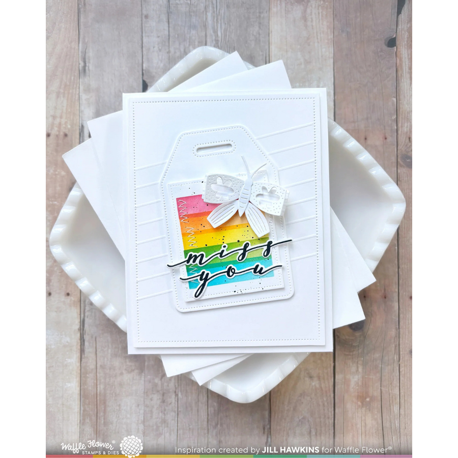 Waffle Flower - Nesting Piercing Tags Die-n-stencil