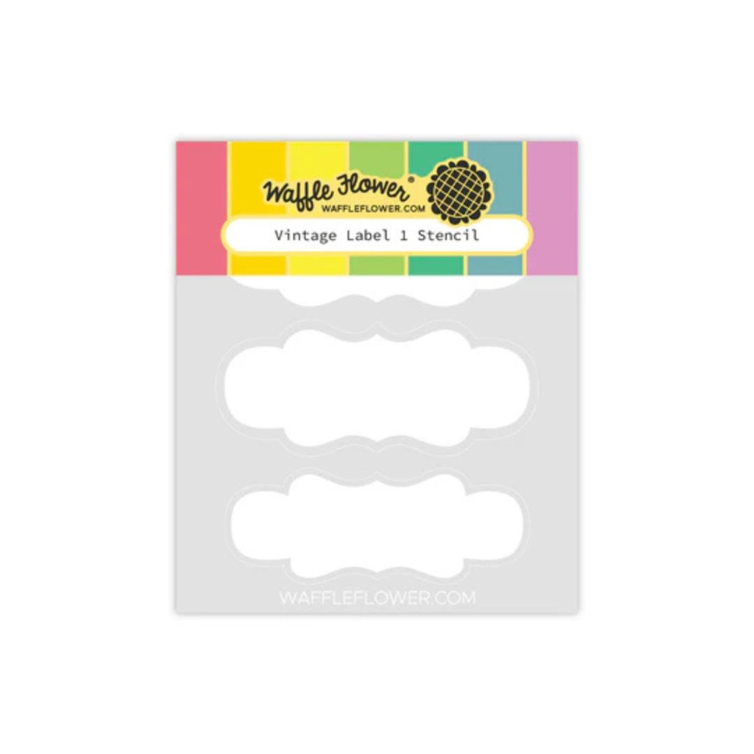 Waffle Flower - Vintage Label 1 Stencil