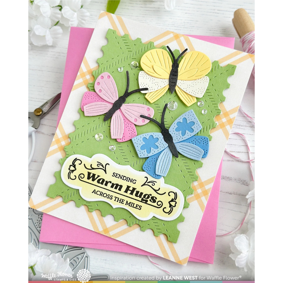 Waffle Flower - Vintage Label 1 Inverted Stamp Set