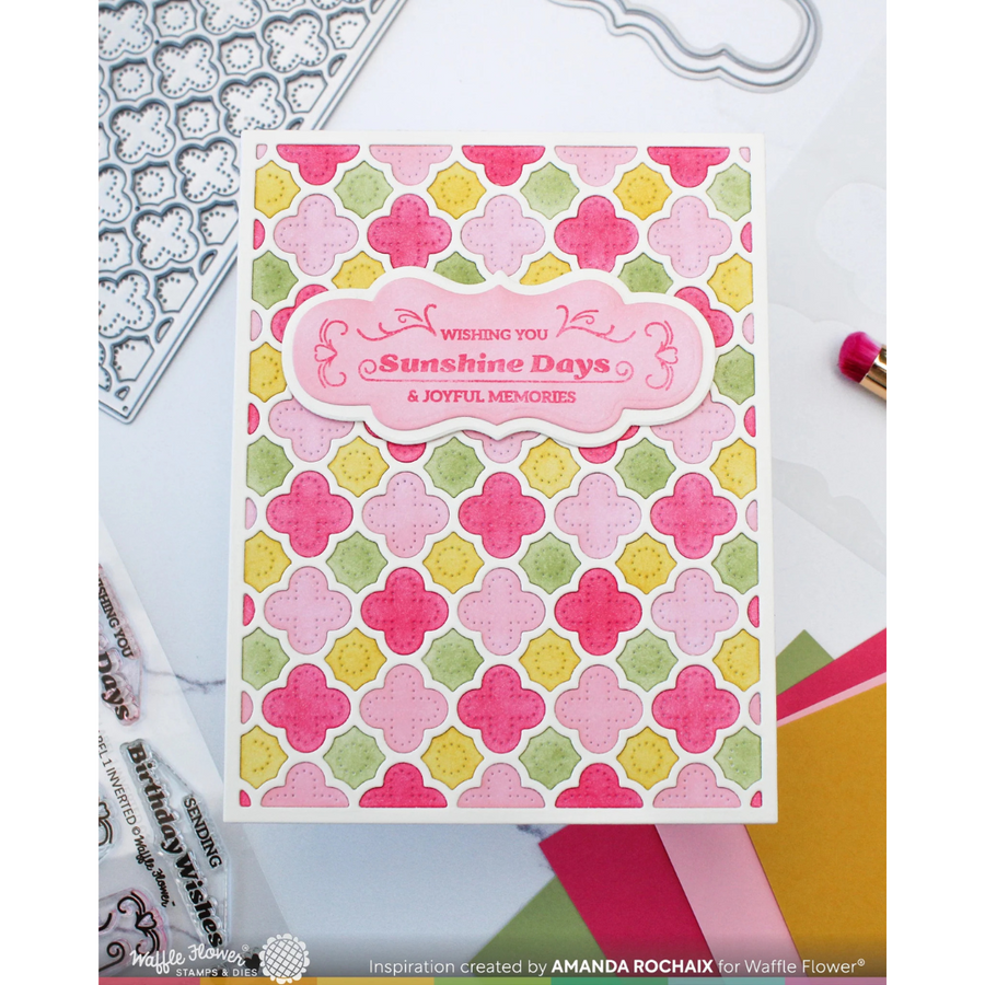 Waffle Flower - Vintage Label 1 Inverted Stamp Set
