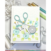 Waffle Flower - Postage Collage Circle Sentiments Stamp Set