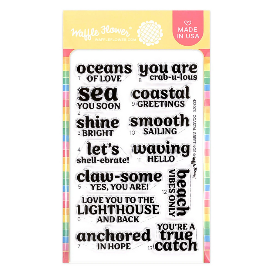 Waffle Flower - Coastal Greetings Stamp Set