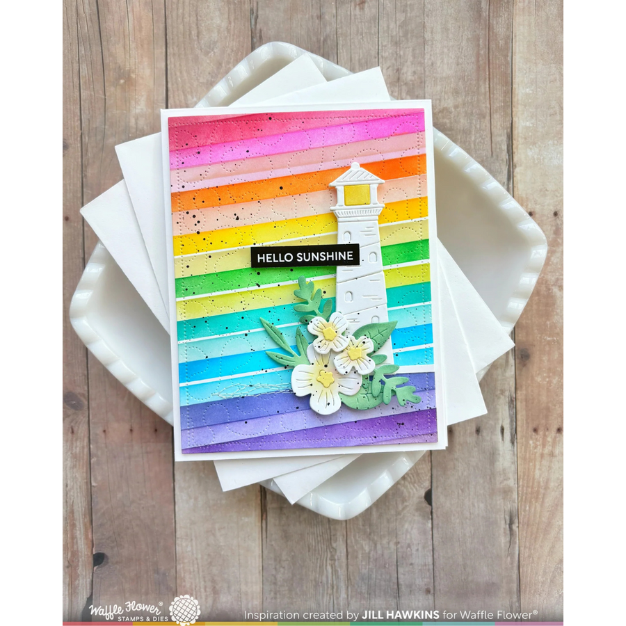 Waffle Flower - Two-step Mixed Stripes Stencil