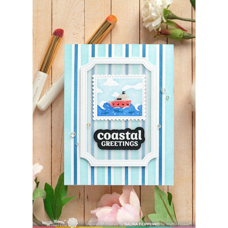 Waffle Flower - Two-step Mixed Stripes Stencil
