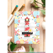 Waffle Flower - Seashell Frame Coloring Stencil