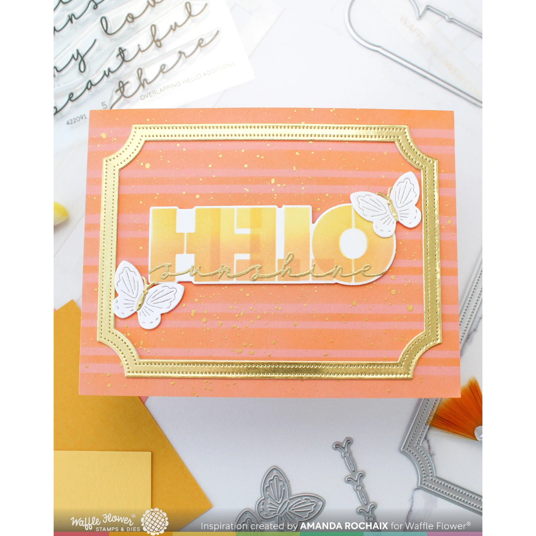 Waffle Flower - Overlapping Hello Additions Stamp Set