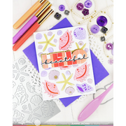Waffle Flower - Overlapping Hello Additions Matching Die
