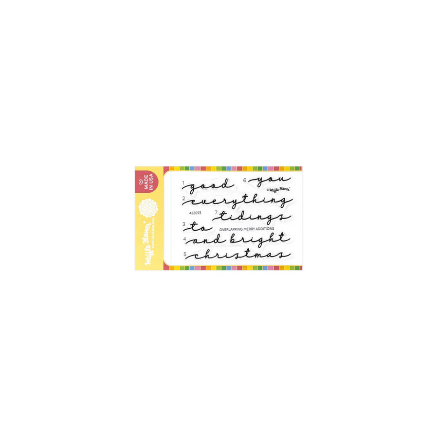 Waffle Flower - Overlapping Merry Additions Stamp Set