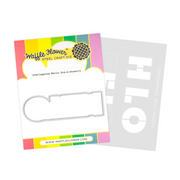 Waffle Flower - Overlapping Hello Die-n-stencil