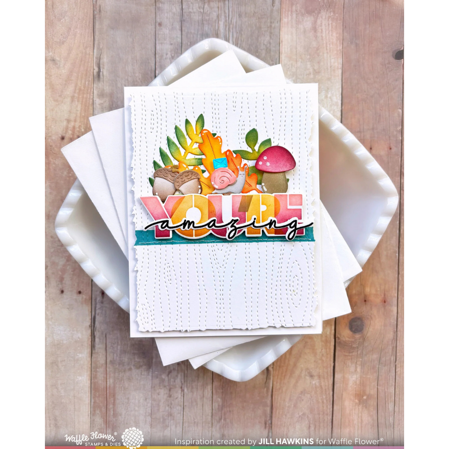 Waffle Flower - Overlapping You're Additions Stamp Set