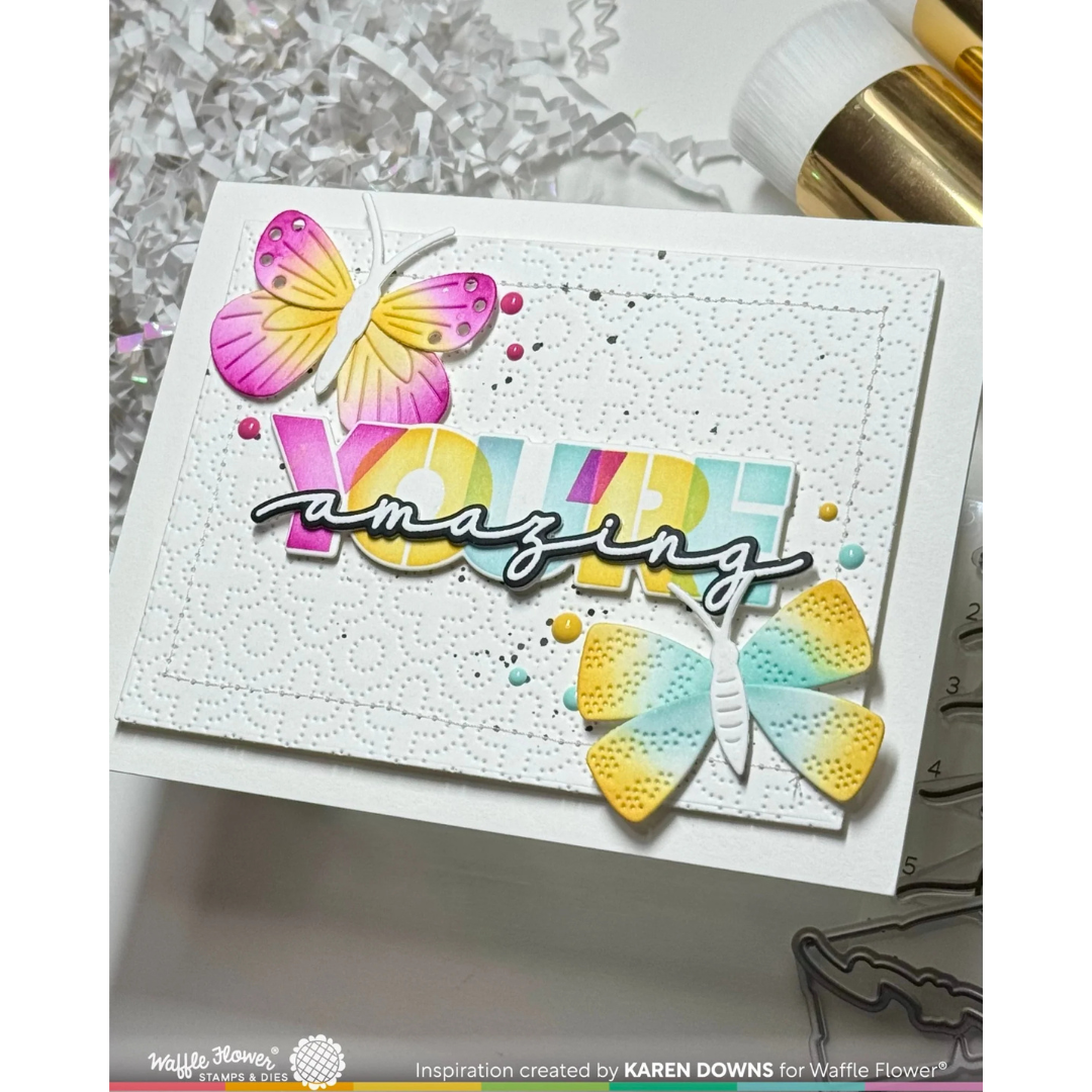 Waffle Flower - Overlapping You're Additions Stamp Set