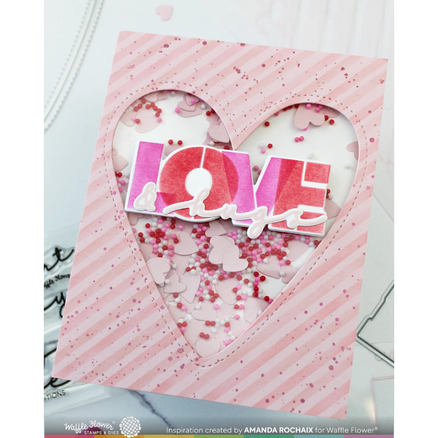 Waffle Flower - Overlapping Love Die-n-stencil