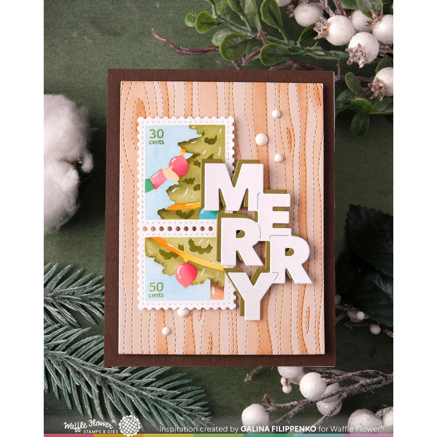 Waffle Flower - Woodgrain Stencil