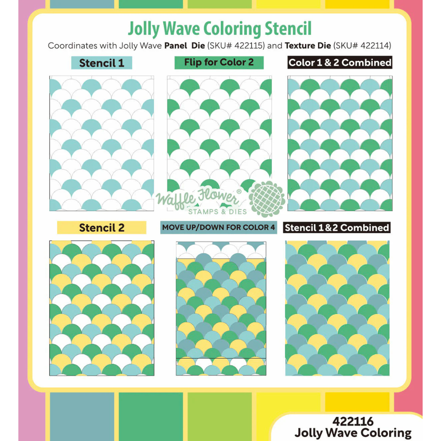 (PRE-ORDER) Waffle Flower - Jolly Wave Coloring Stencil