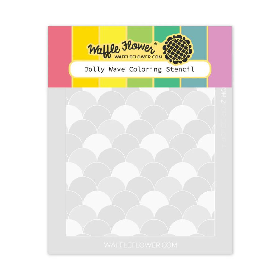 Waffle Flower - Jolly Wave Coloring Stencil