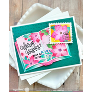 Waffle Flower - Open Book Poinsettia Stencil